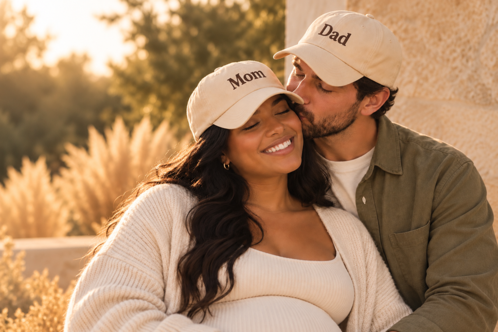 Expectant parents celebrating pregnancy at Haylo 3D Imaging in the Bronx